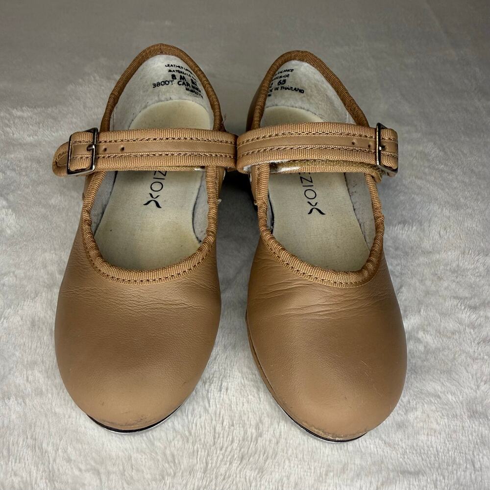 Capezio Mary Jane 3800 Car Tap Shoes Beige Little Kids 8M